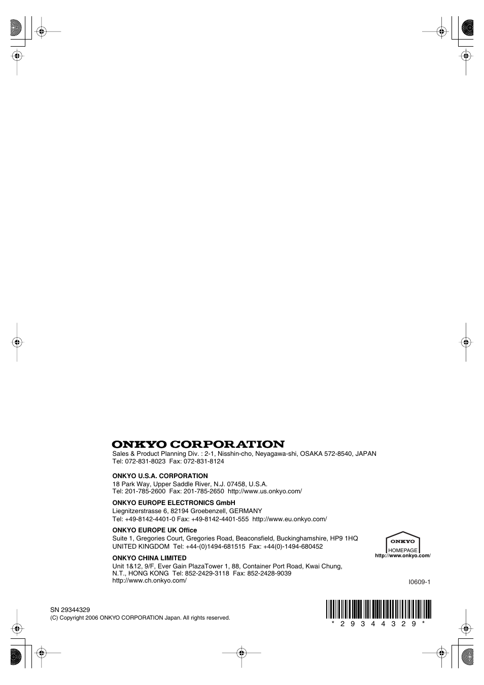 Onkyo TX-SR804E User Manual | Page 96 / 96
