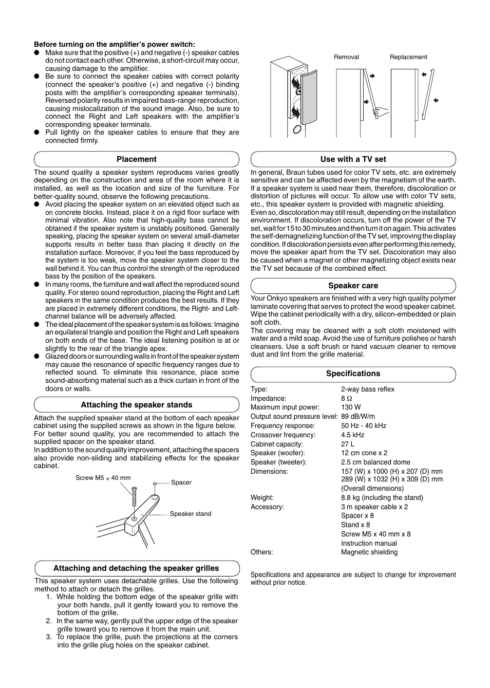 Onkyo SKF-4700 User Manual | Page 2 / 4