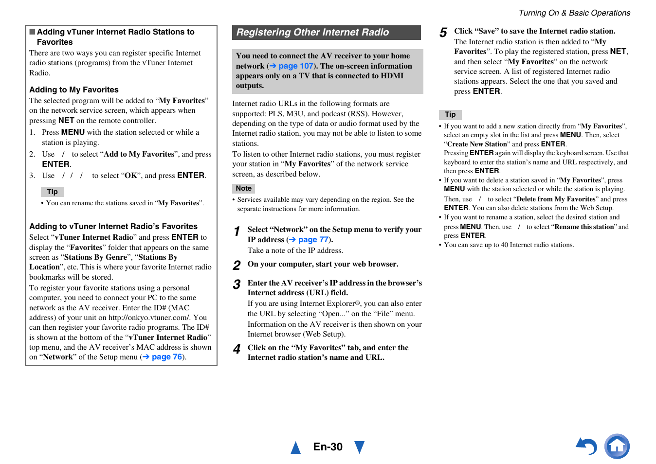 Registering other internet radio | Onkyo AV Receiver TX-NR818 User Manual | Page 30 / 156