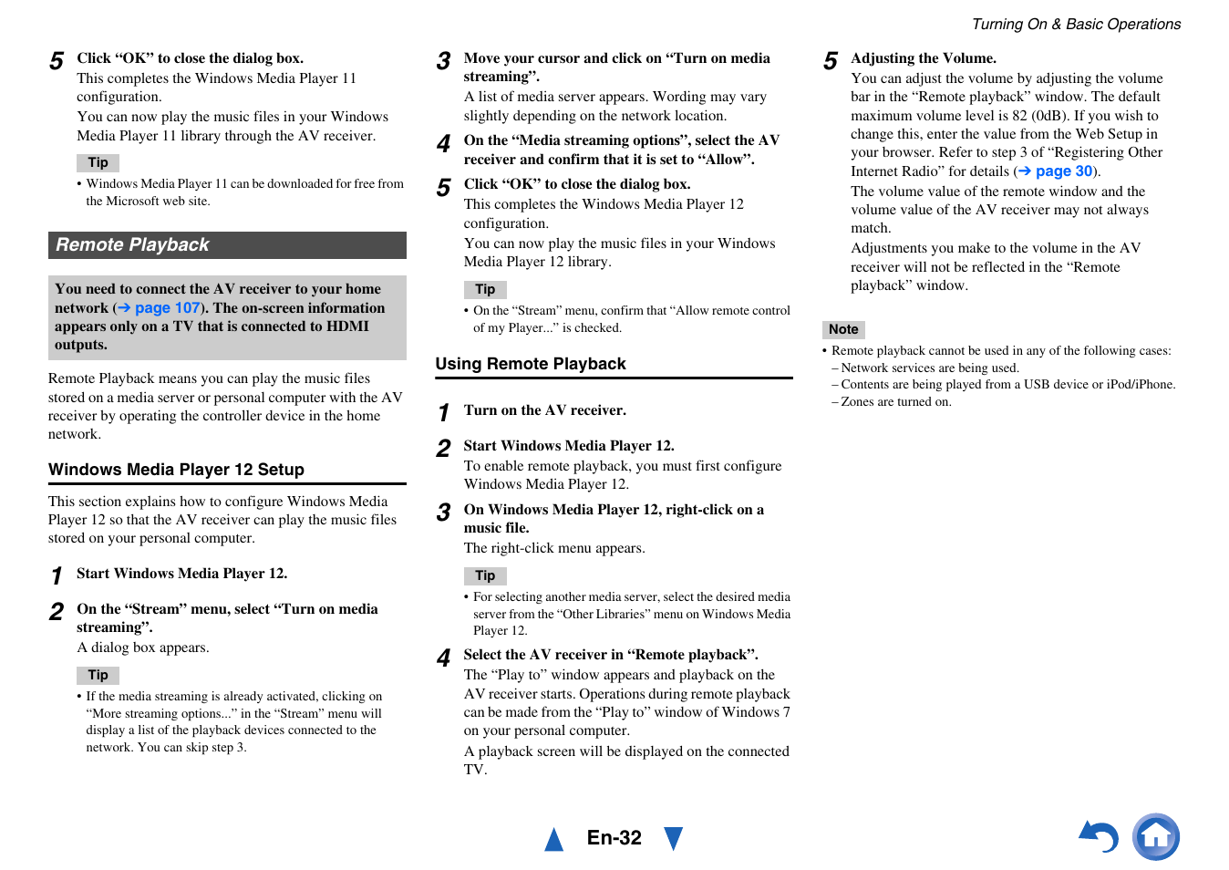 Remote playback | Onkyo AV Receiver TX-NR818 User Manual | Page 32 / 156