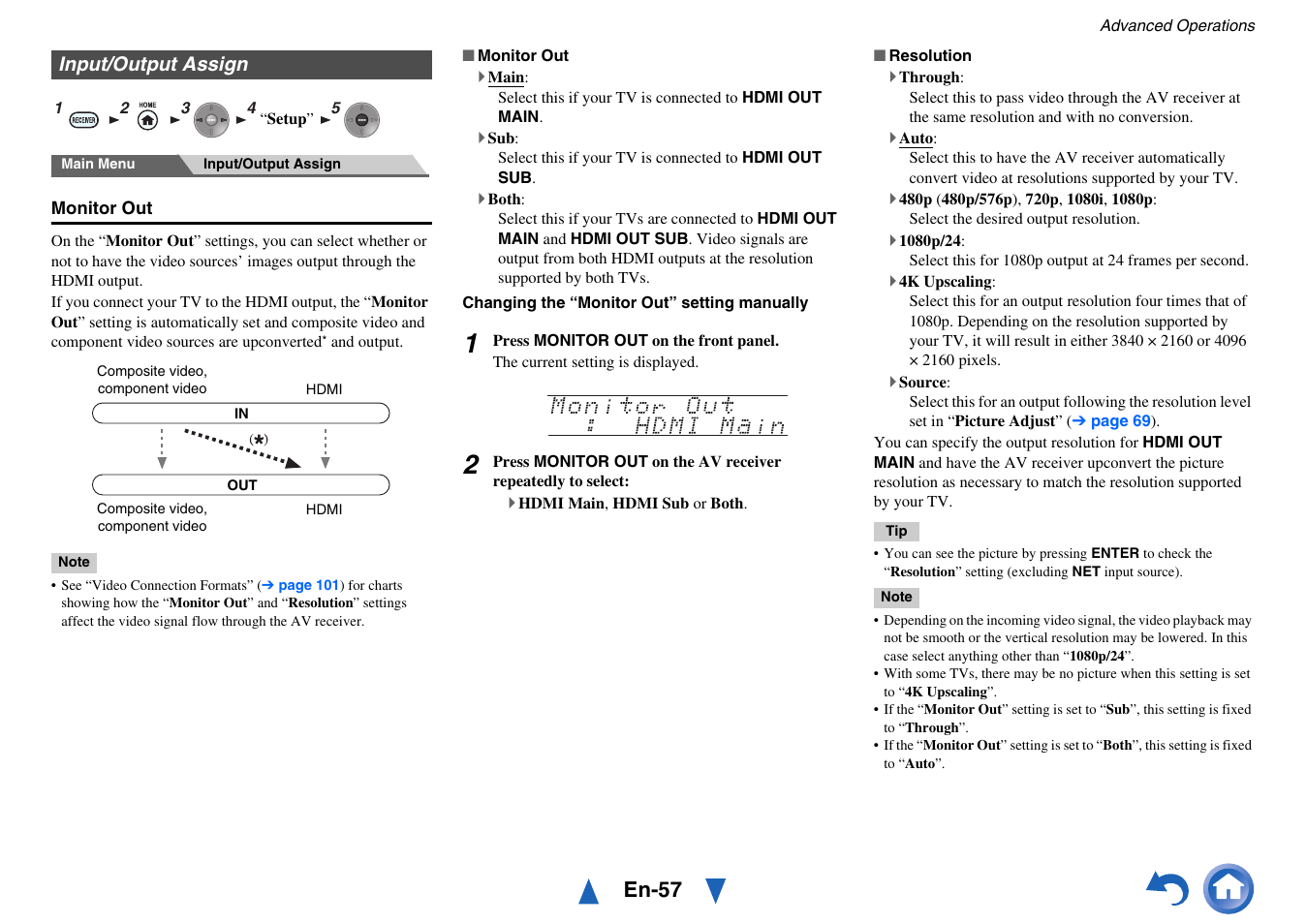 Input/output assign, En-57 | Onkyo AV Receiver TX-NR818 User Manual | Page 57 / 156