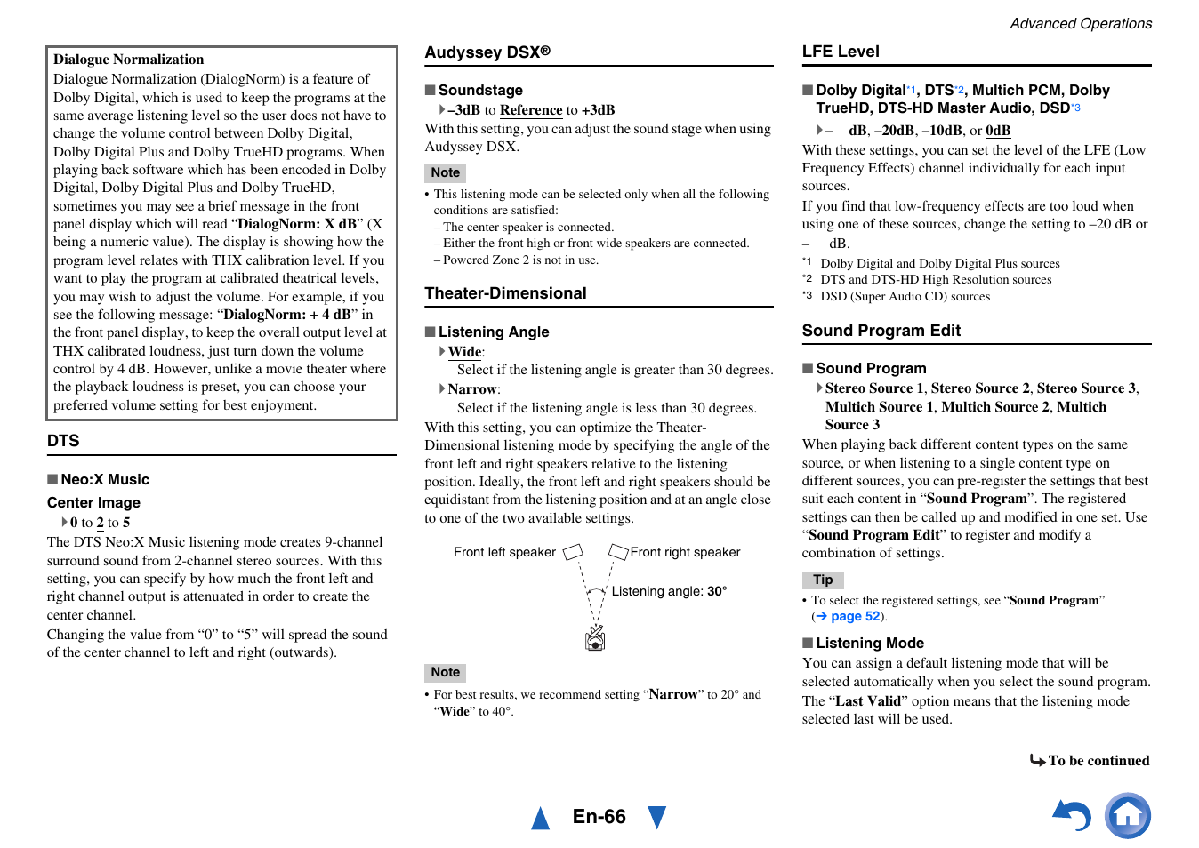 Sound program edit, En-66 | Onkyo AV Receiver TX-NR818 User Manual | Page 66 / 156