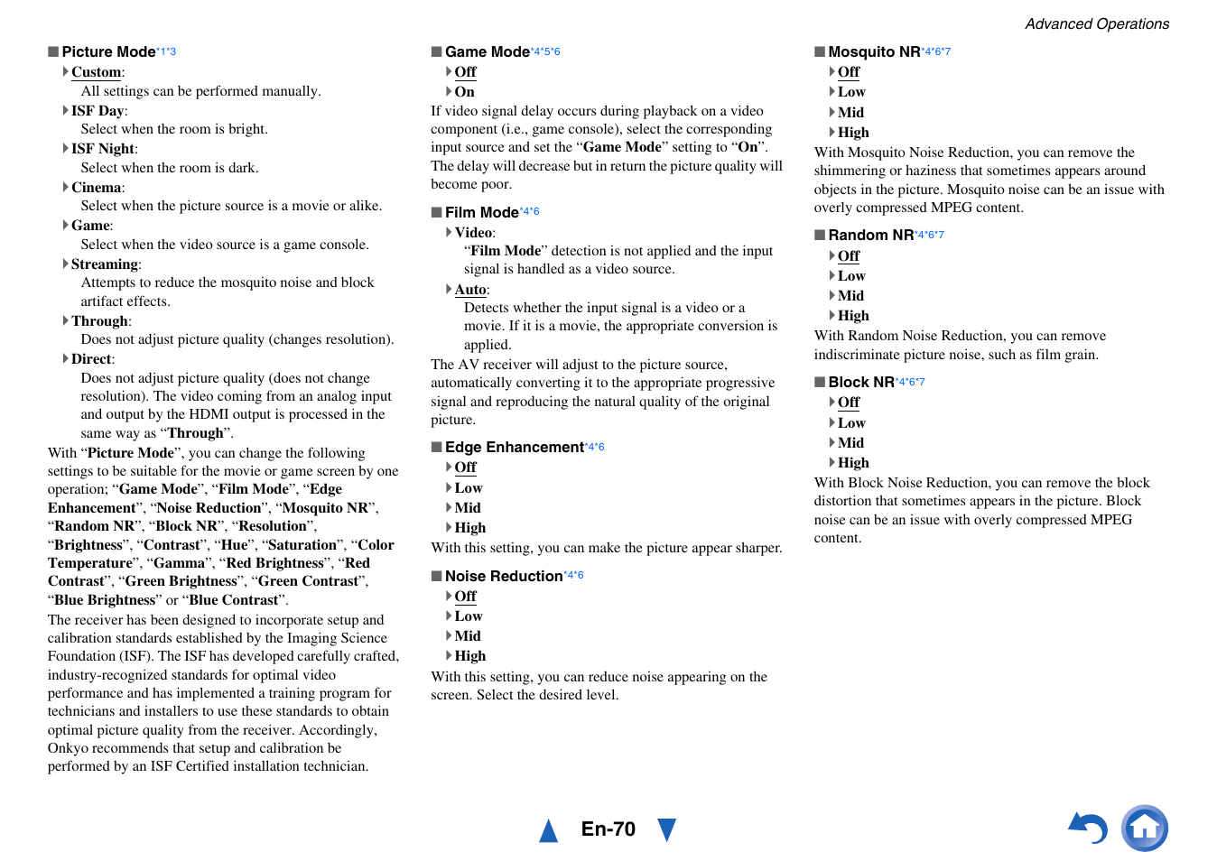 En-70 | Onkyo AV Receiver TX-NR818 User Manual | Page 70 / 156