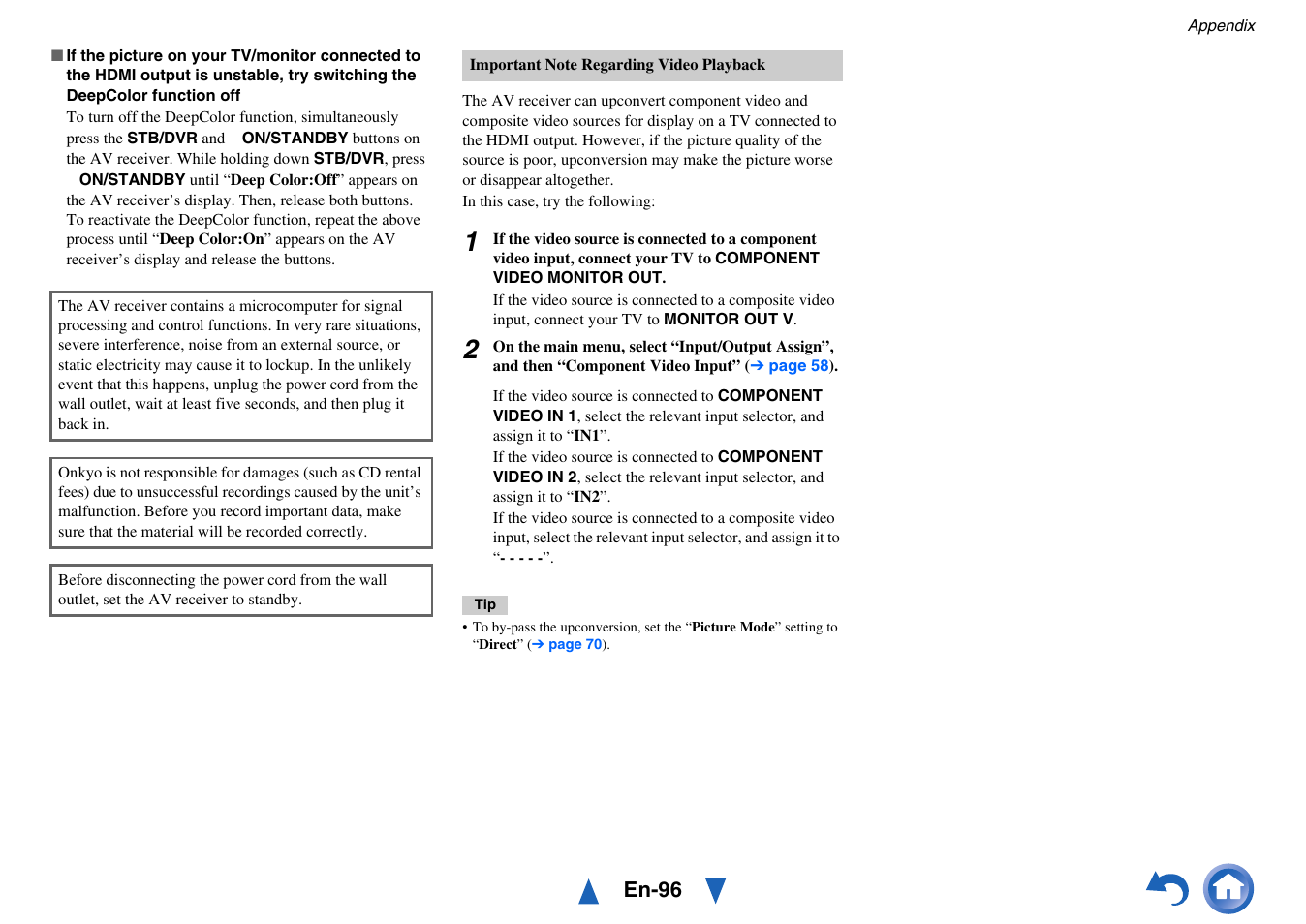 Onkyo AV Receiver TX-NR818 User Manual | Page 96 / 156