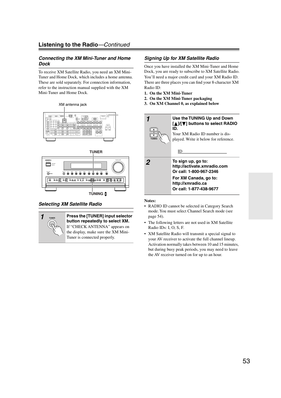 Listening to the radio —continued | Onkyo TX-SR804 User Manual | Page 53 / 96