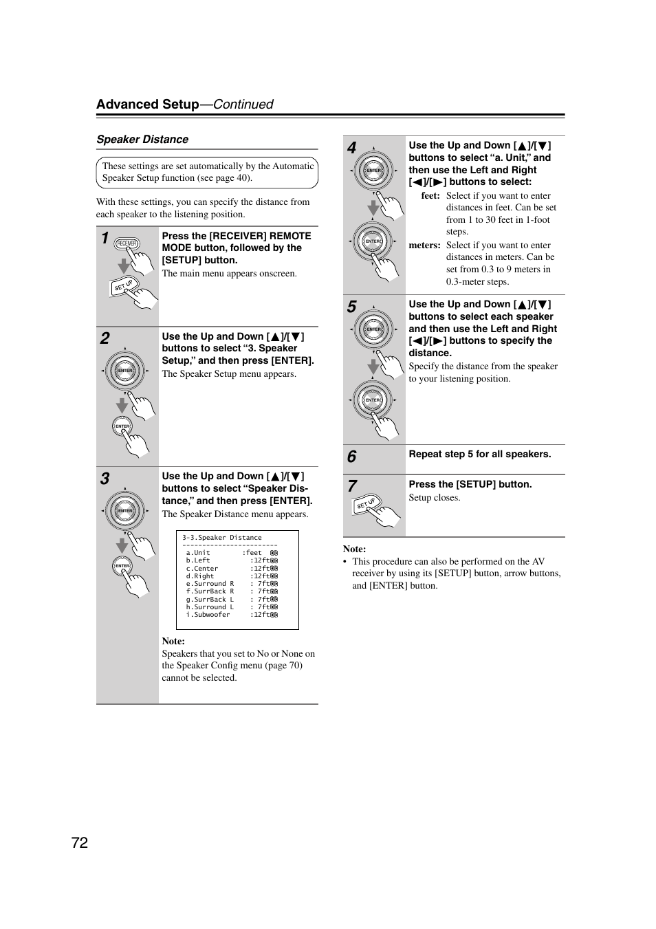 Advanced setup —continued | Onkyo TX-SR804 User Manual | Page 72 / 96