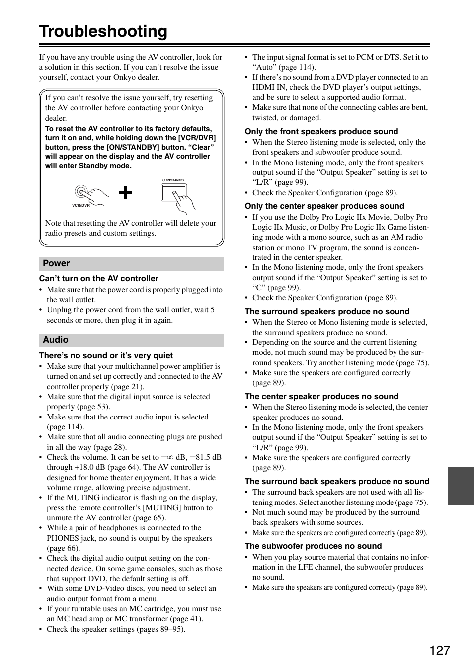 Troubleshooting, Others | Onkyo PR-SC886 User Manual | Page 127 / 134