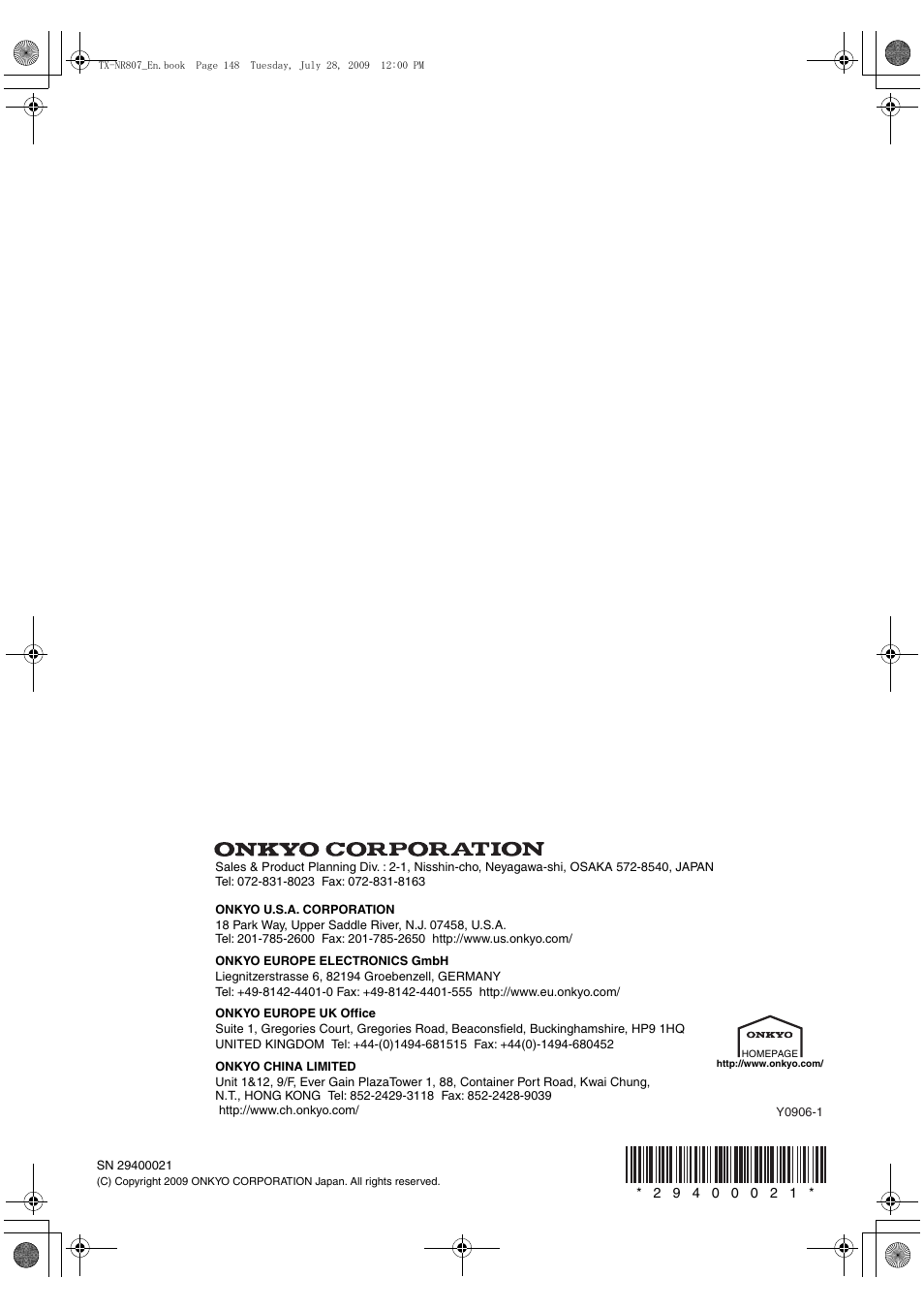 Onkyo HT-RC180 User Manual | Page 148 / 148