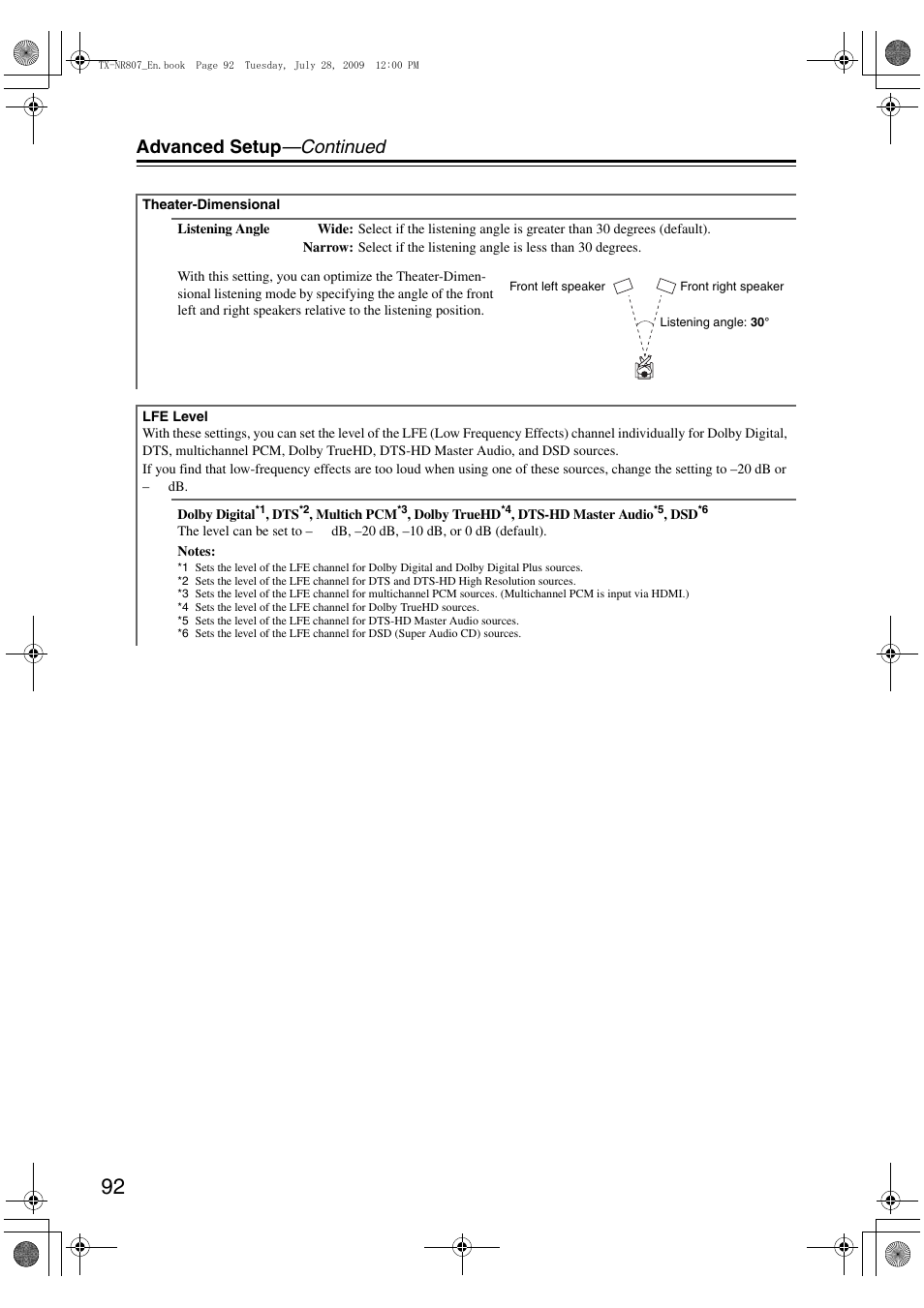 Advanced setup —continued | Onkyo HT-RC180 User Manual | Page 92 / 148