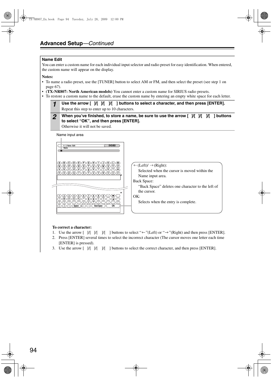 Advanced setup —continued | Onkyo HT-RC180 User Manual | Page 94 / 148