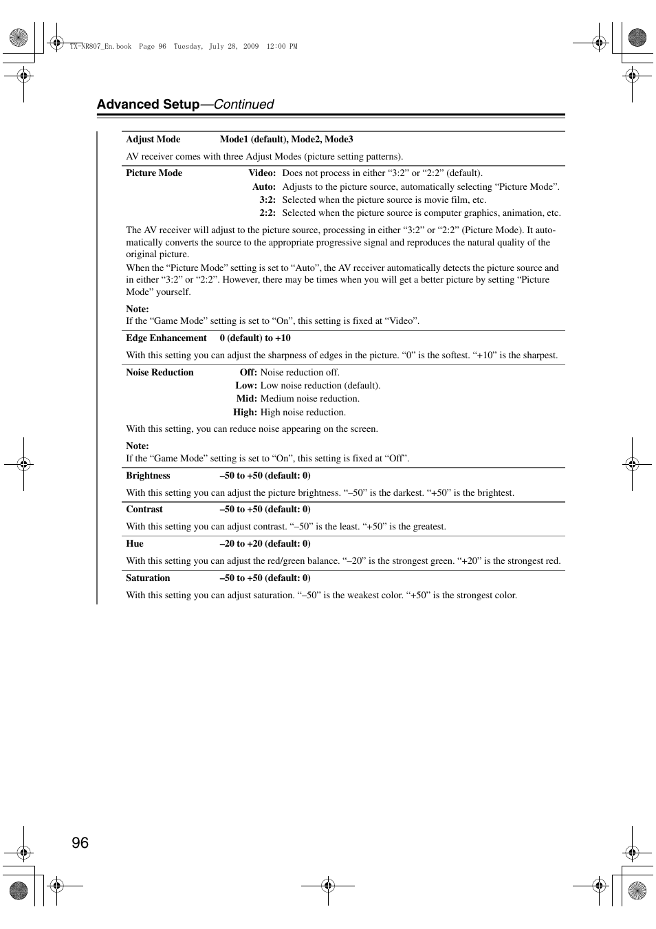 Advanced setup —continued | Onkyo HT-RC180 User Manual | Page 96 / 148