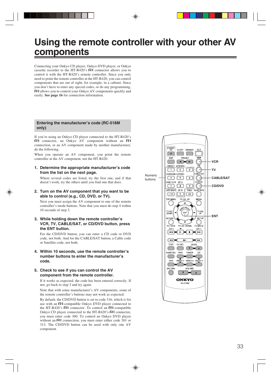 Onkyo HT-R420 User Manual | Page 33 / 40