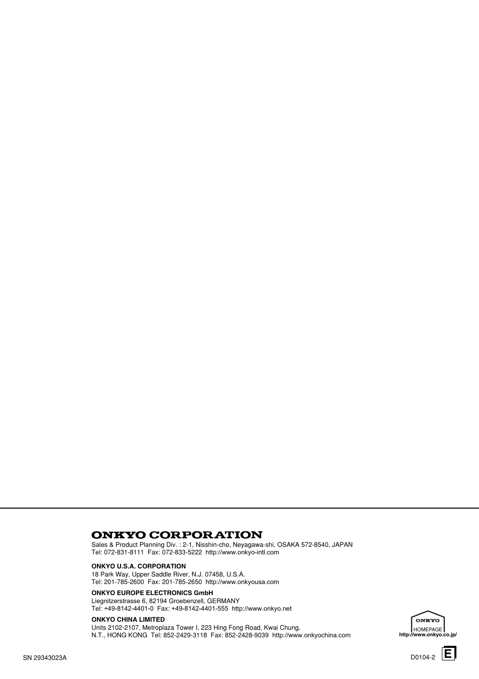 Onkyo TX-DS595 User Manual | Page 52 / 52