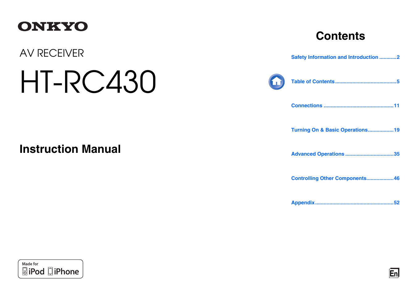 Onkyo HT-RC430 User Manual | 64 pages