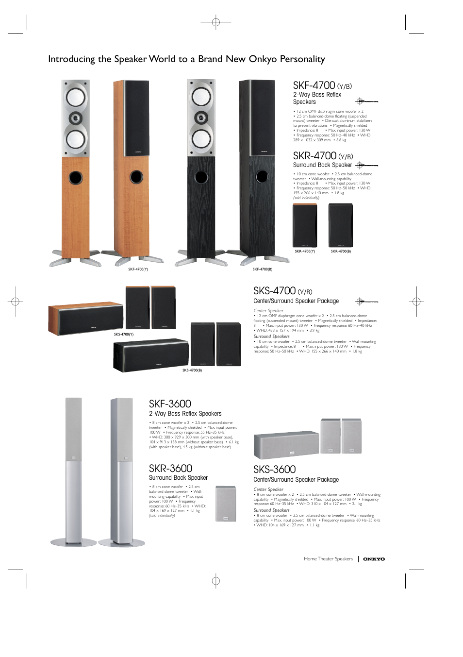 Skr-4700, Sks-4700, Skf-4700 | Skf-3600, Sks-3600, Skr-3600 | Onkyo DX-7355 User Manual | Page 3 / 8