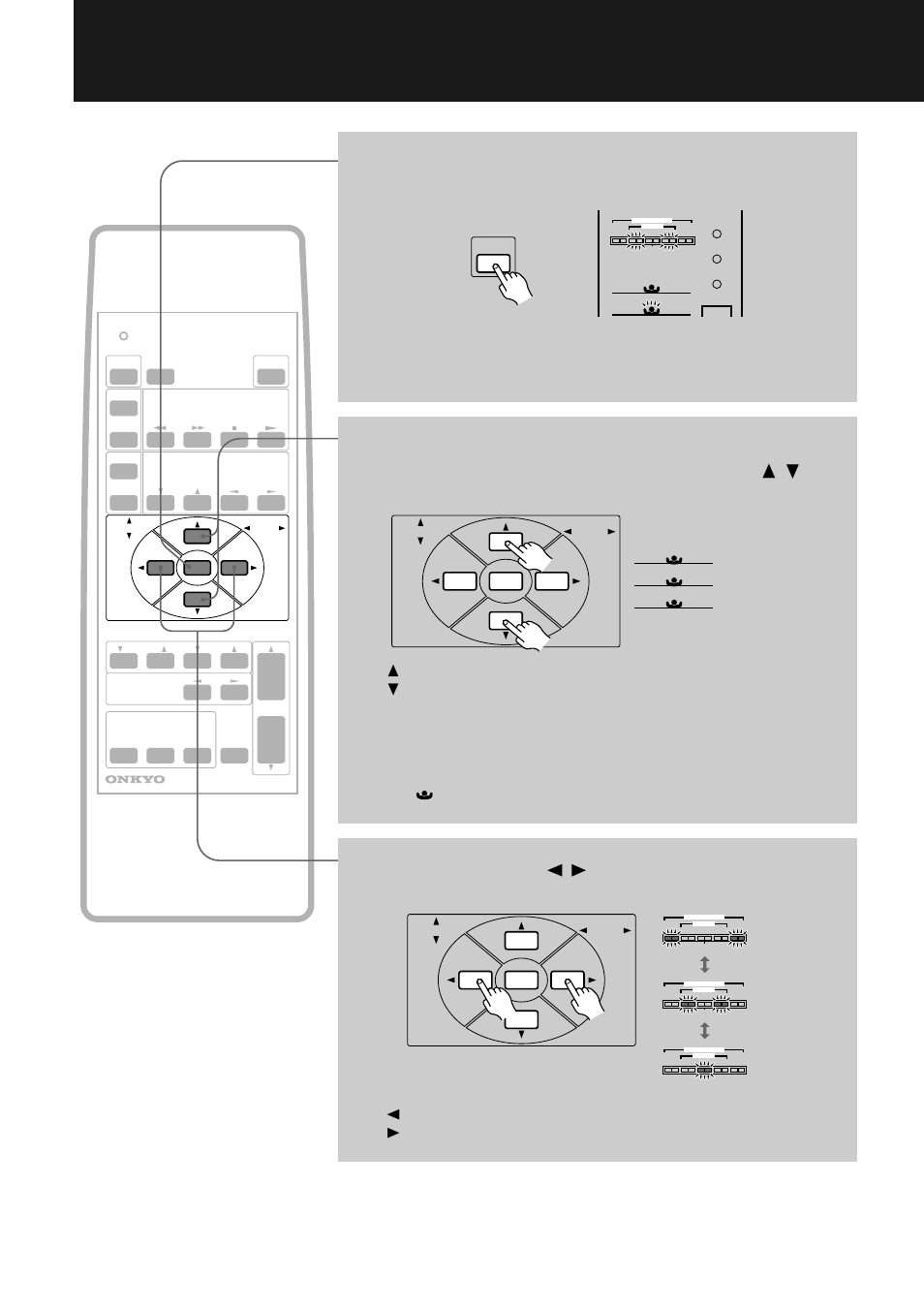 Operating the phc-5 system (continued), 3 on the remote controller, select virtual mode by, 4 set the listening distance (distance between the | 5 use the expand ã/® buttons on the remote con5 tr, Mid (1.8m) | Onkyo PHC-5 User Manual | Page 12 / 20