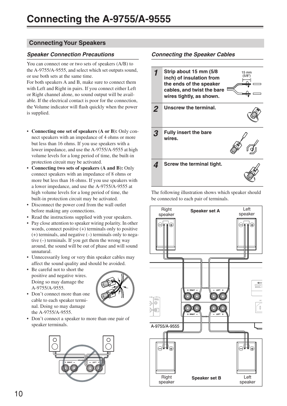 Onkyo A-9555 User Manual | Page 10 / 20