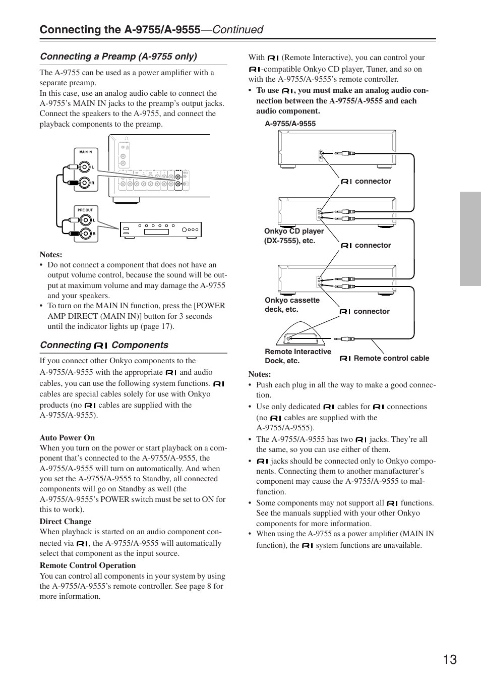 Onkyo A-9555 User Manual | Page 13 / 20