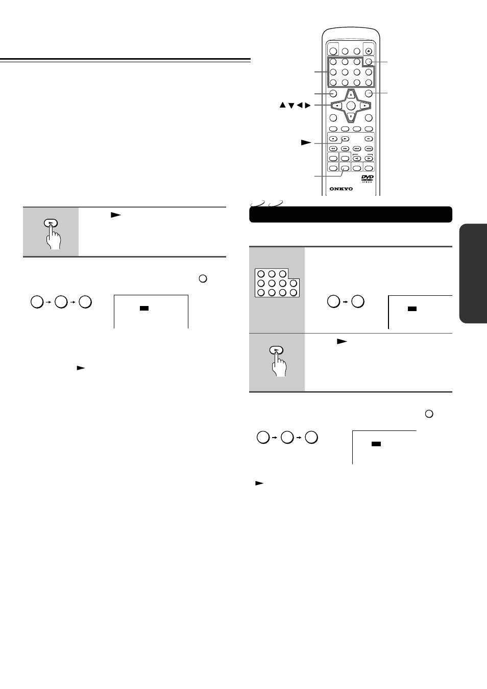 Locating a specific track directly, Press s | Onkyo DV-S535 User Manual | Page 17 / 44