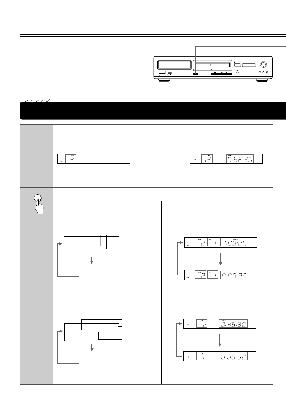 When the disc is inserted in the dvd player, Press display while the disc is stopped | Onkyo DV-S535 User Manual | Page 26 / 44