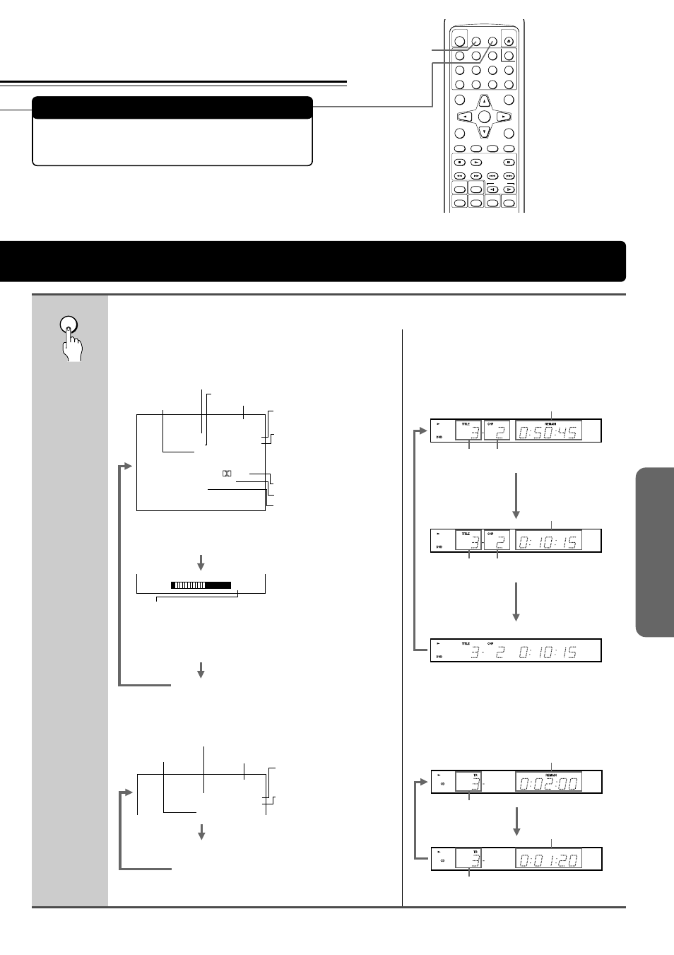 Dimming the dvd player’s display, Press display during playback | Onkyo DV-S535 User Manual | Page 27 / 44