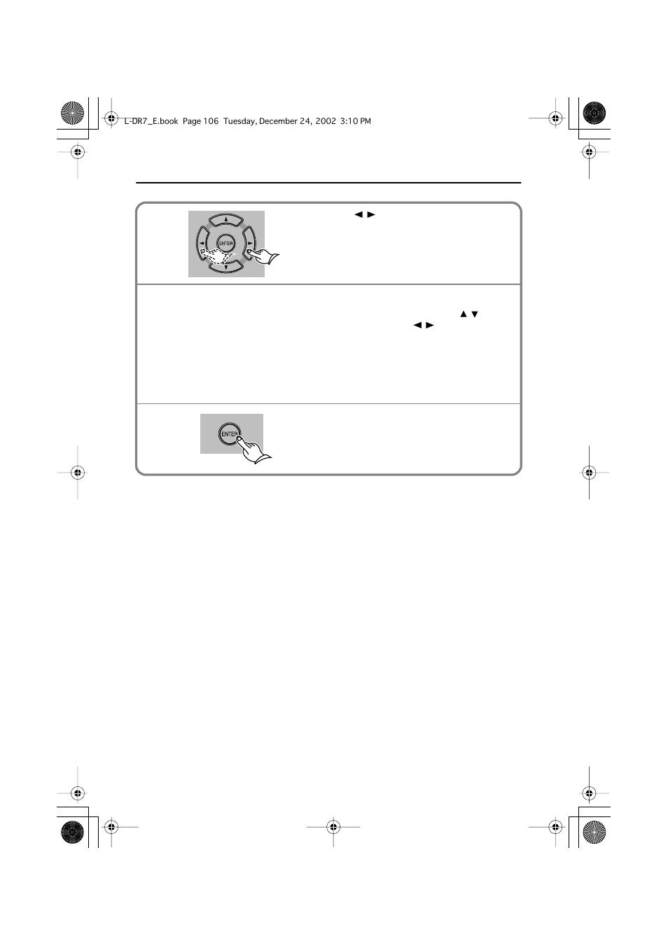 Customizing the function settings | Onkyo L-DR7 User Manual | Page 106 / 128
