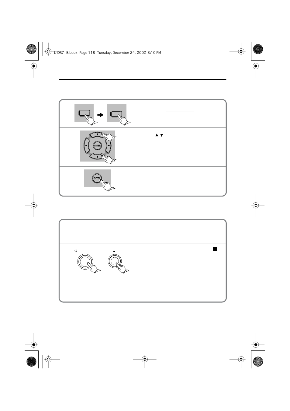 Recalling the settings from function memory, Restoring the pdr-155’s factory default settings, Recalling the settings from | Function memory, Customizing the function settings | Onkyo L-DR7 User Manual | Page 118 / 128