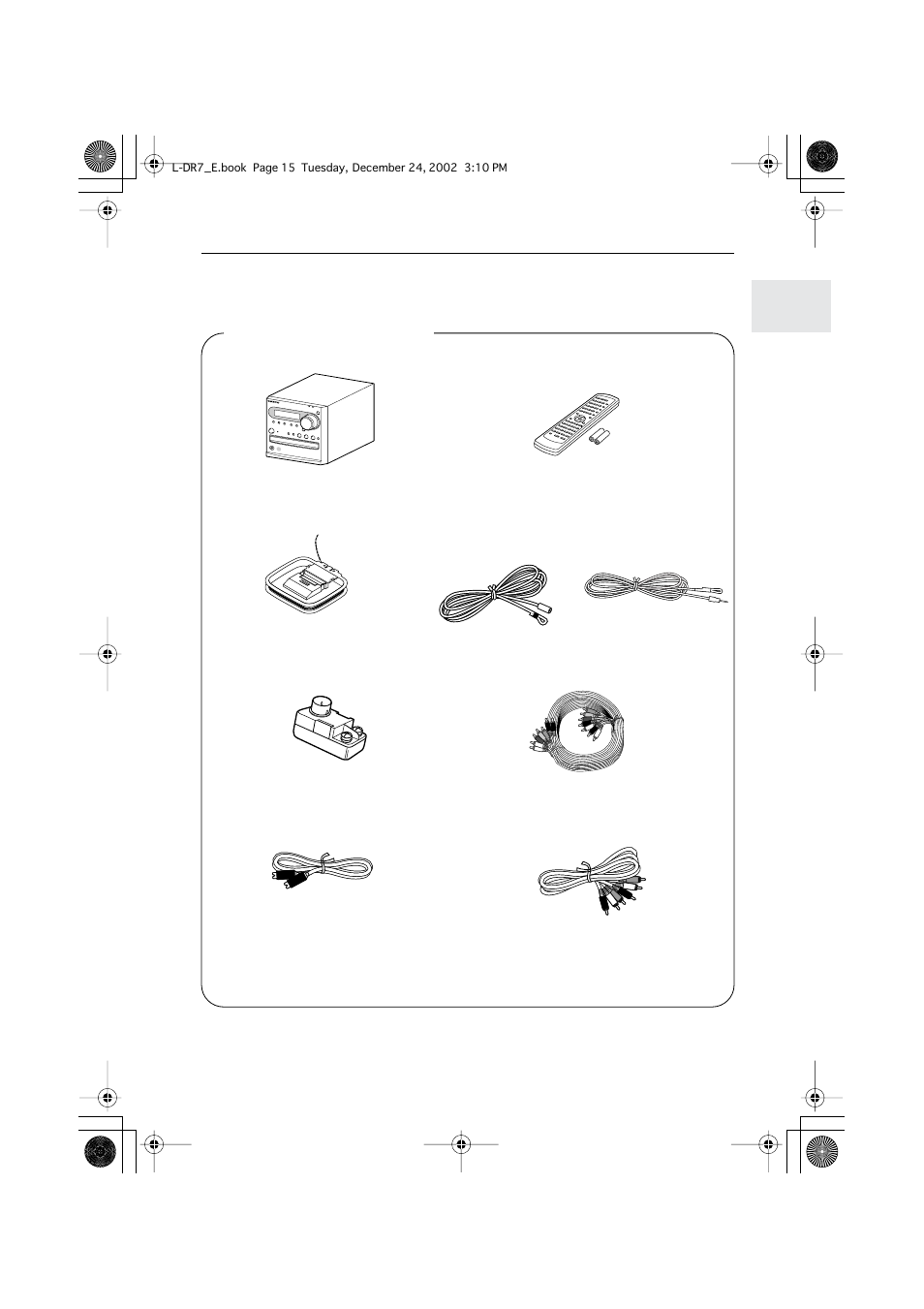 Supplied accessories | Onkyo L-DR7 User Manual | Page 15 / 128