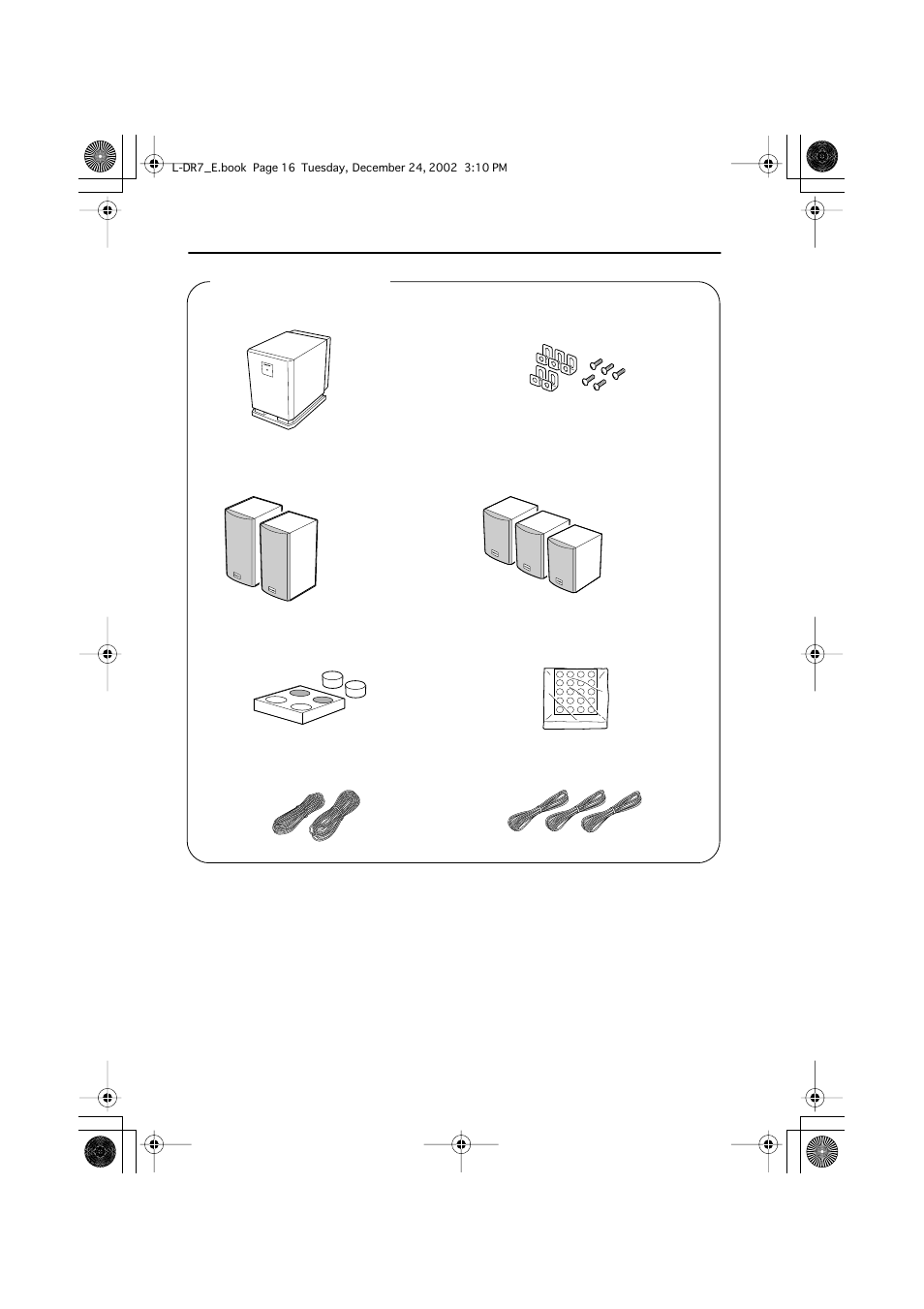 Supplied accessories | Onkyo L-DR7 User Manual | Page 16 / 128
