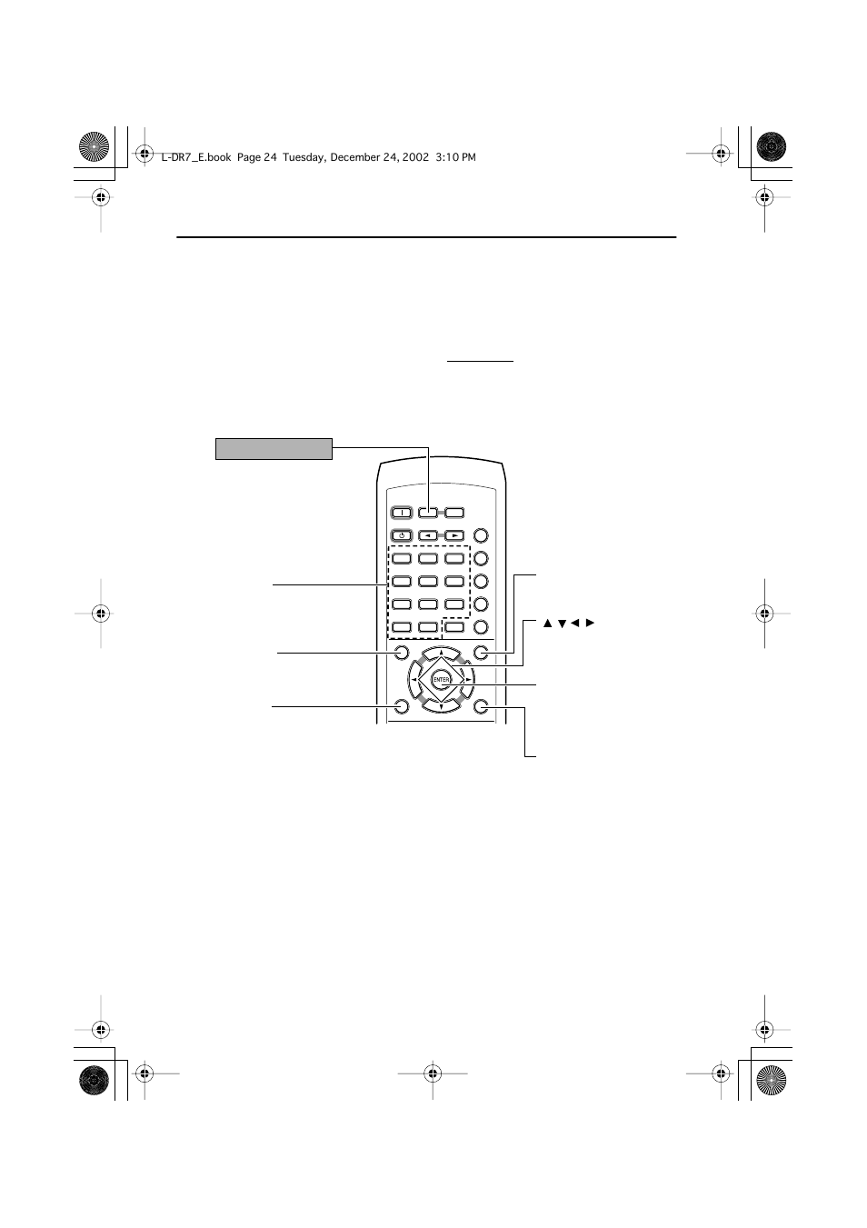 Index to parts and controls, Receiver button | Onkyo L-DR7 User Manual | Page 24 / 128