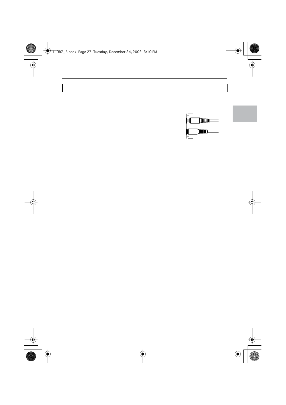 Connections, Connecting the pdr-155 to a tv, Connecting a video signal | If the tv has component jacks, If the tv has an s video connector, Audio connection, Connecting the pdr-155 to a, Jacks nor an s video connector | Onkyo L-DR7 User Manual | Page 27 / 128