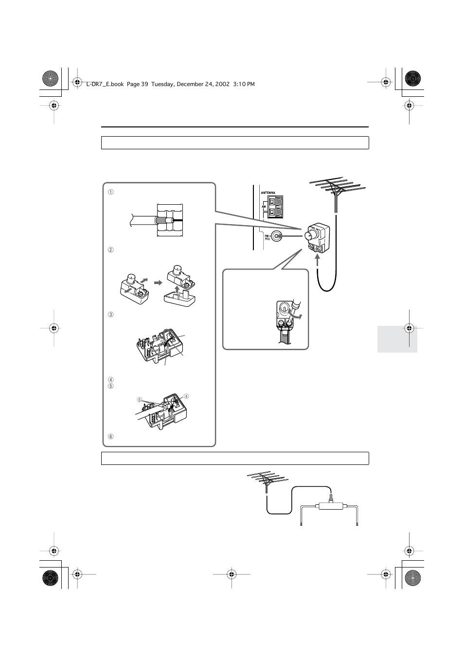 Directional iinkage, Making antenna (aerial) connections | Onkyo L-DR7 User Manual | Page 39 / 128