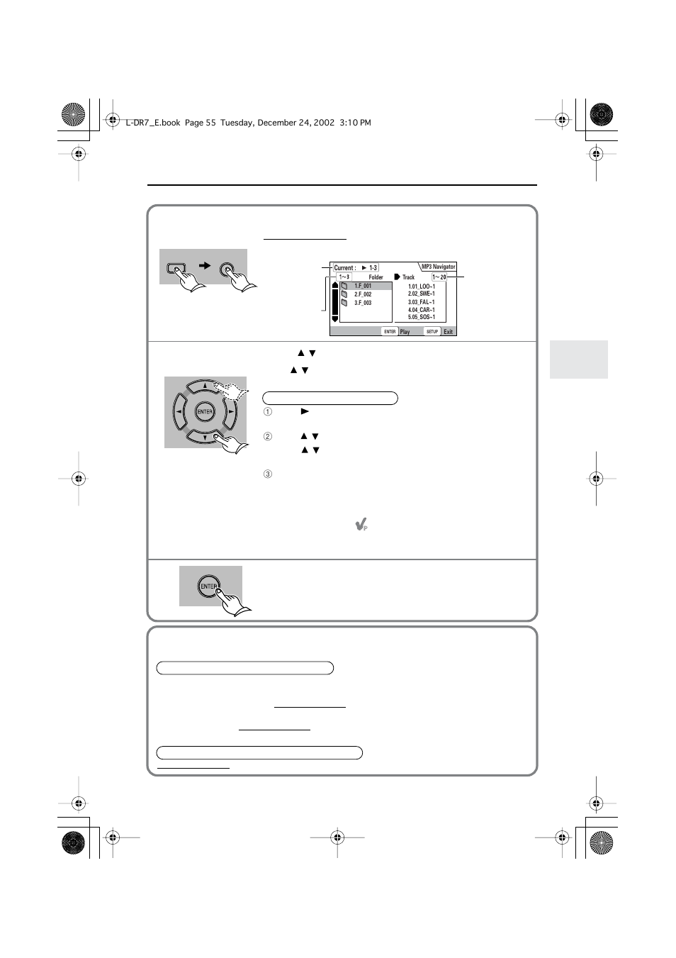 Locating a point, Press | Onkyo L-DR7 User Manual | Page 55 / 128