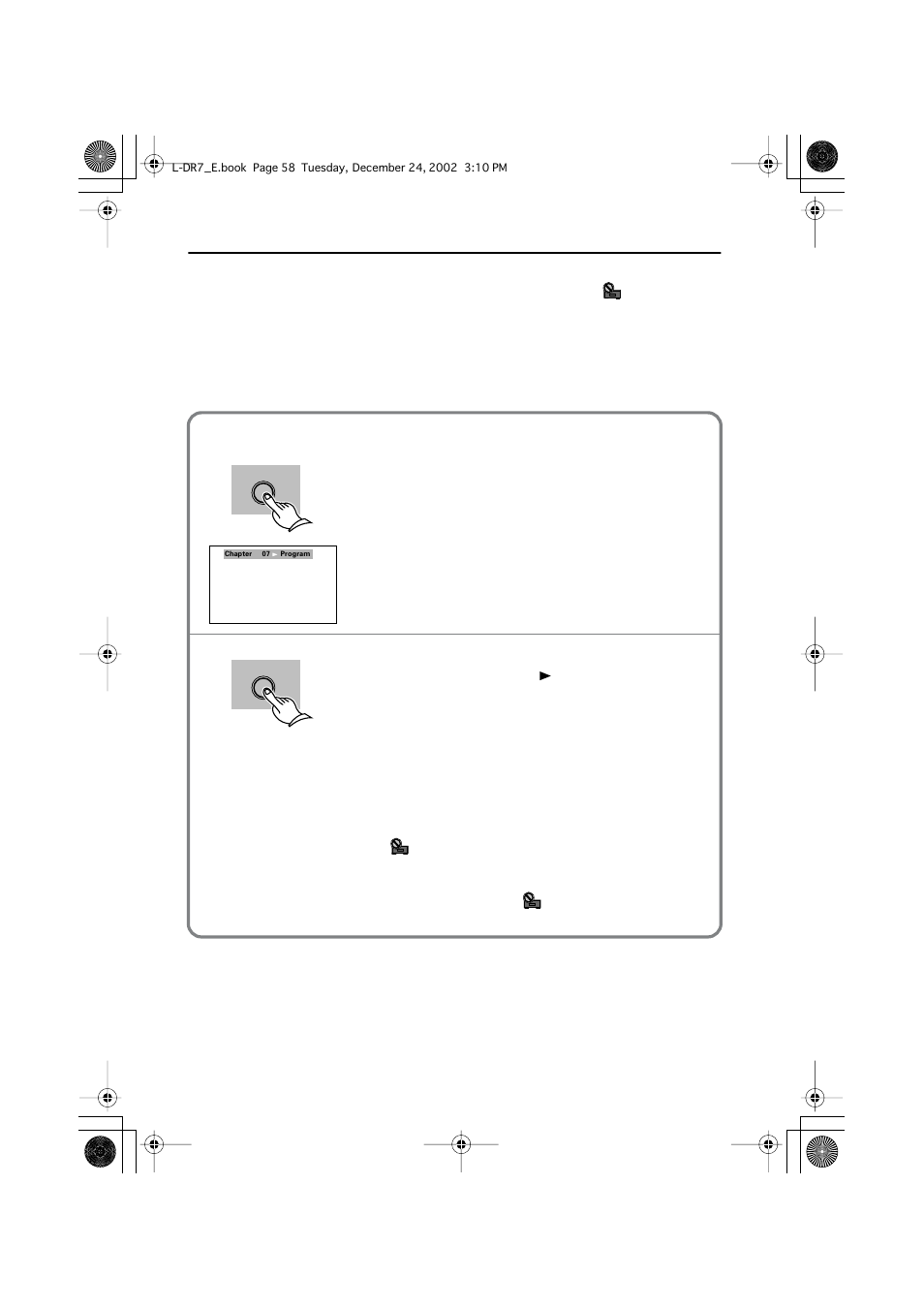 Playback alternatives — program playback | Onkyo L-DR7 User Manual | Page 58 / 128