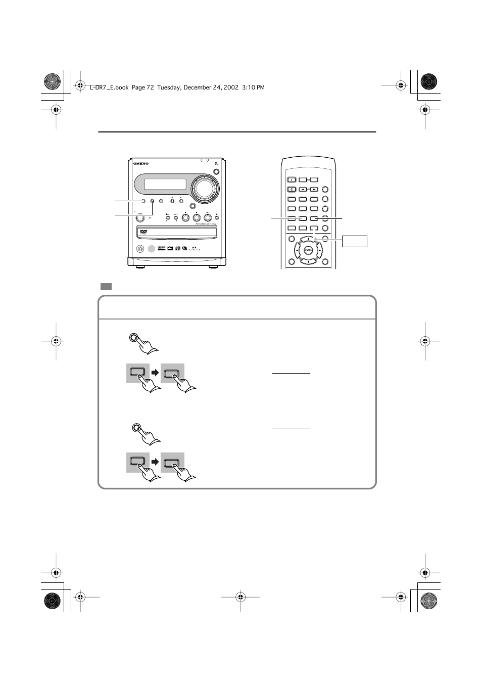 Selecting a surround mode, Enjoying the surround sound, Other surround modes | Shift | Onkyo L-DR7 User Manual | Page 72 / 128