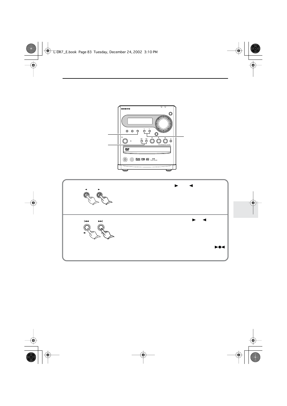 Preset memory – receiving, And programming your favorite stations, Listening to the radio | Onkyo L-DR7 User Manual | Page 83 / 128