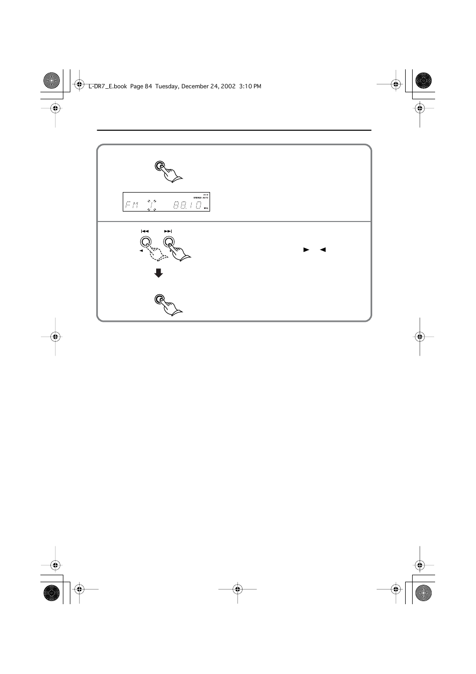 Listening to the radio | Onkyo L-DR7 User Manual | Page 84 / 128