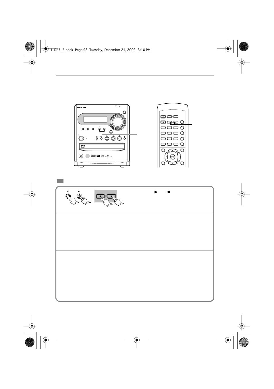 Other recording, Recording, Prepare the recording component | Start recording, Pdr-155, Remote controller | Onkyo L-DR7 User Manual | Page 98 / 128