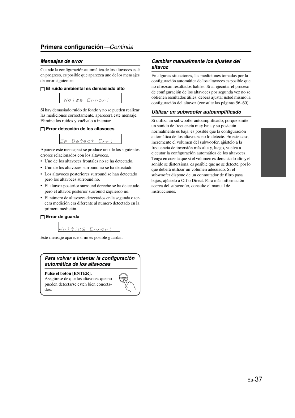Primera configuración —continúa | Onkyo TX-SR505E User Manual | Page 105 / 140