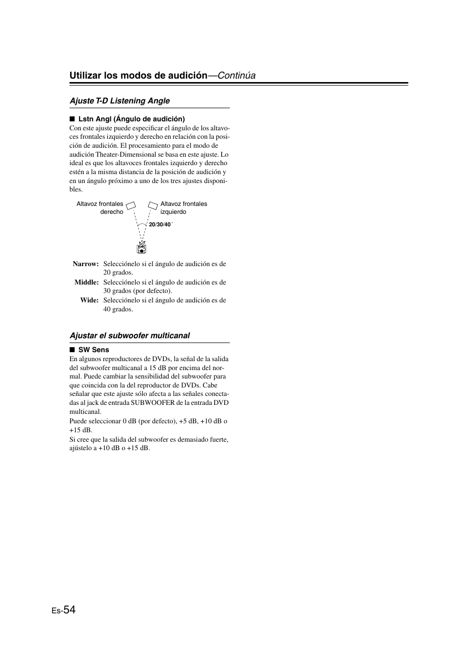 Utilizar los modos de audición —continúa | Onkyo TX-SR505E User Manual | Page 122 / 140
