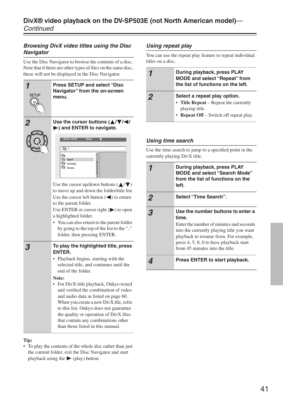 Onkyo DV-SP503E User Manual | Page 41 / 68
