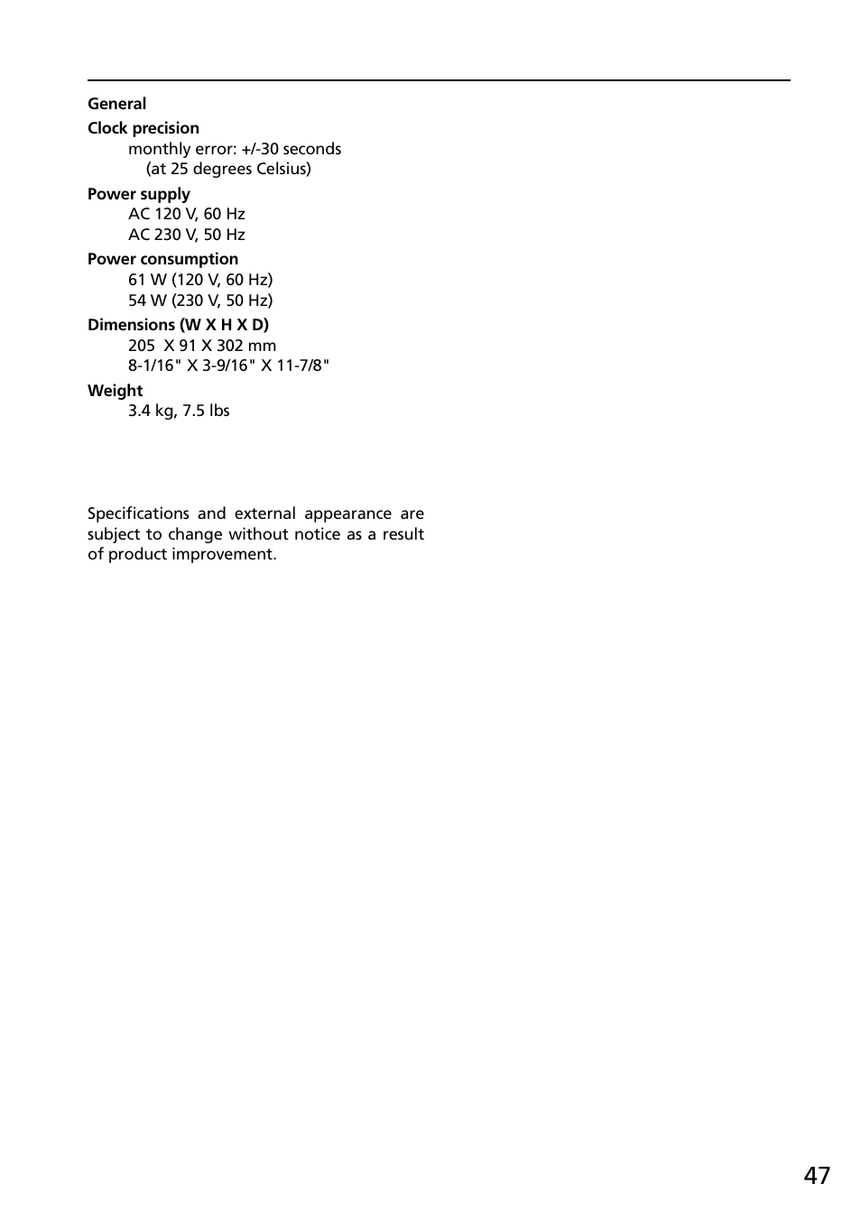 General | Onkyo R-805X User Manual | Page 47 / 52