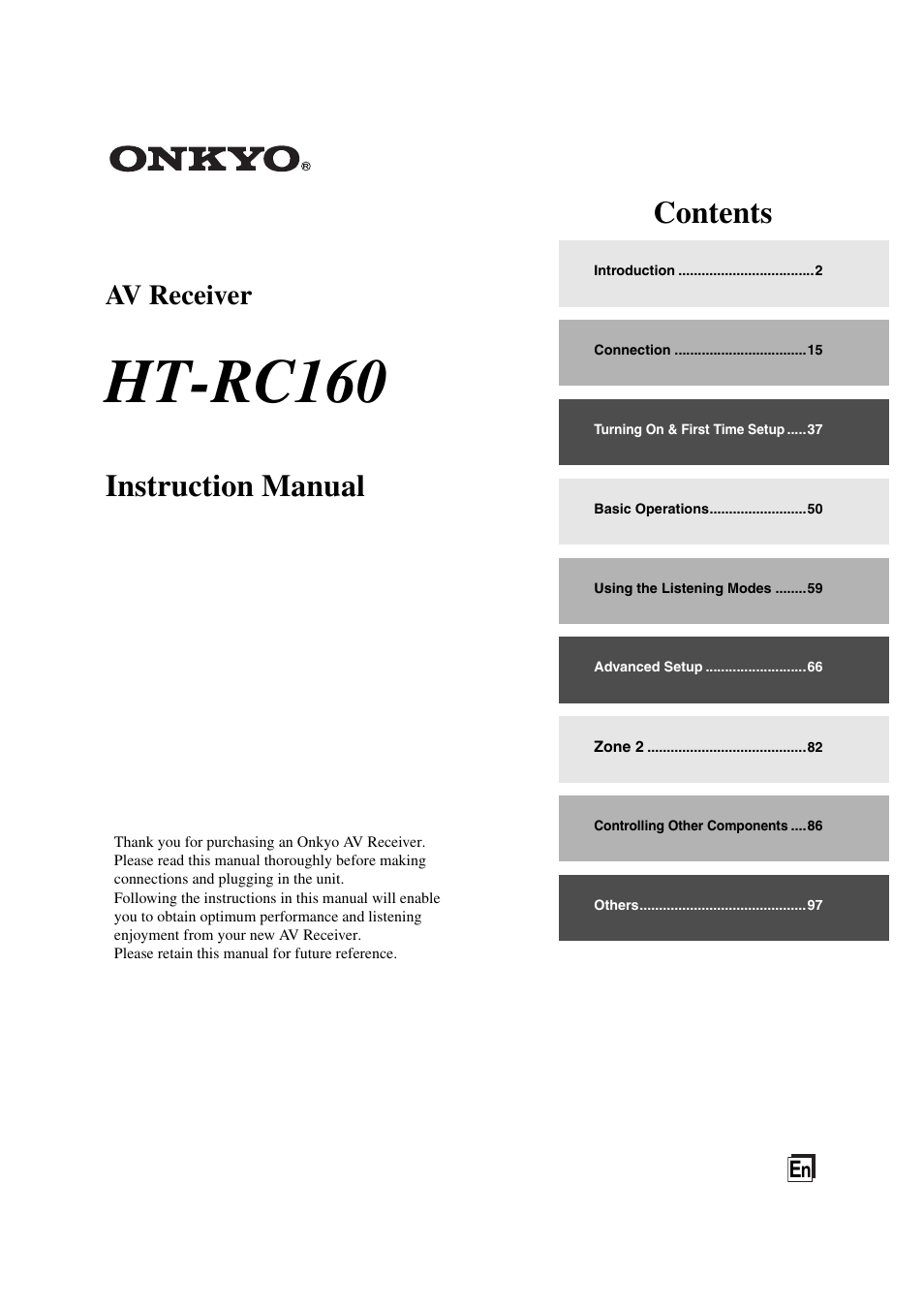 Onkyo 29400095 User Manual | 104 pages