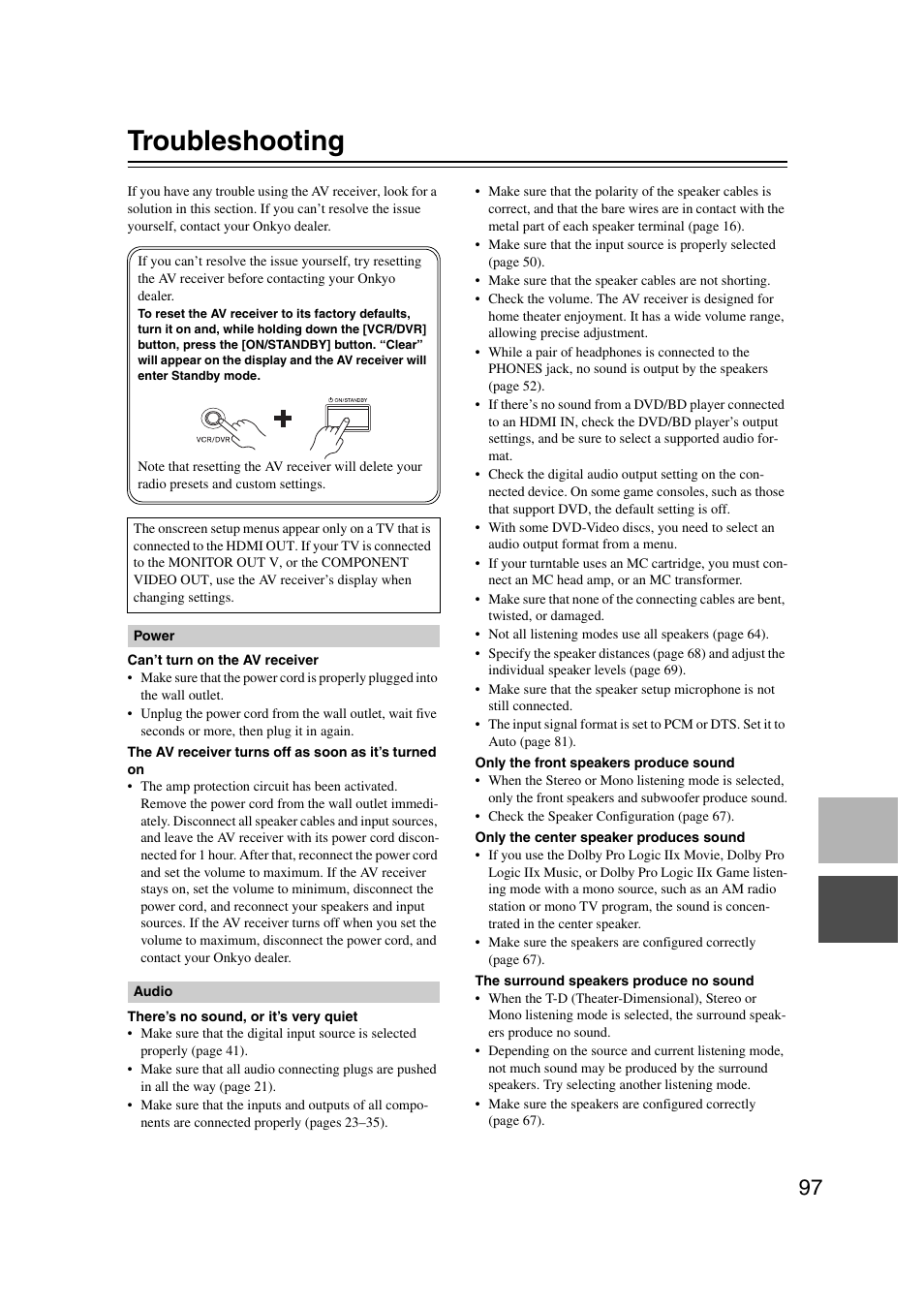 Troubleshooting, Others | Onkyo 29400095 User Manual | Page 97 / 104