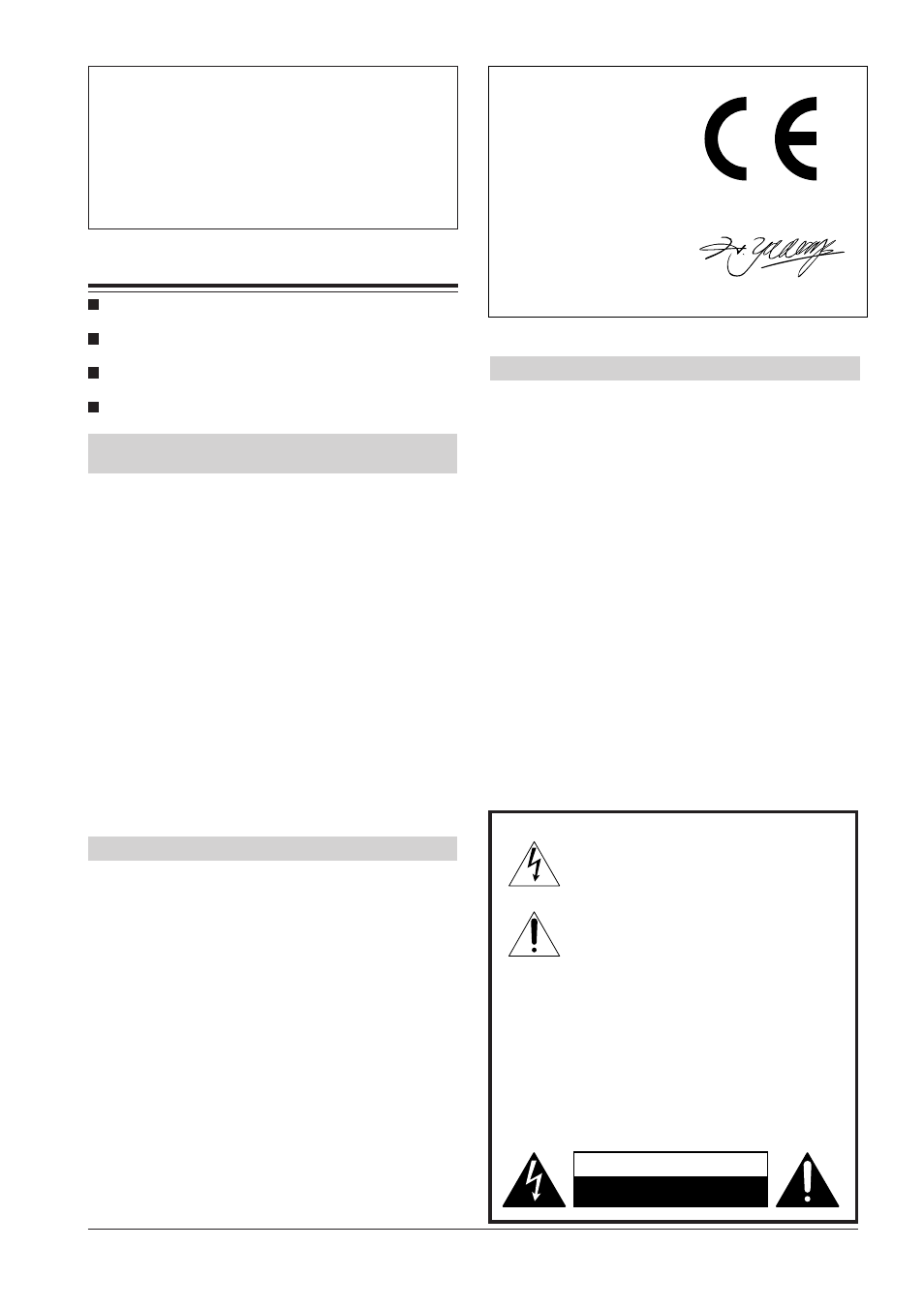 Features, Warning, Caution | Declaration of conformity | Onkyo ED-901 User Manual | Page 2 / 16