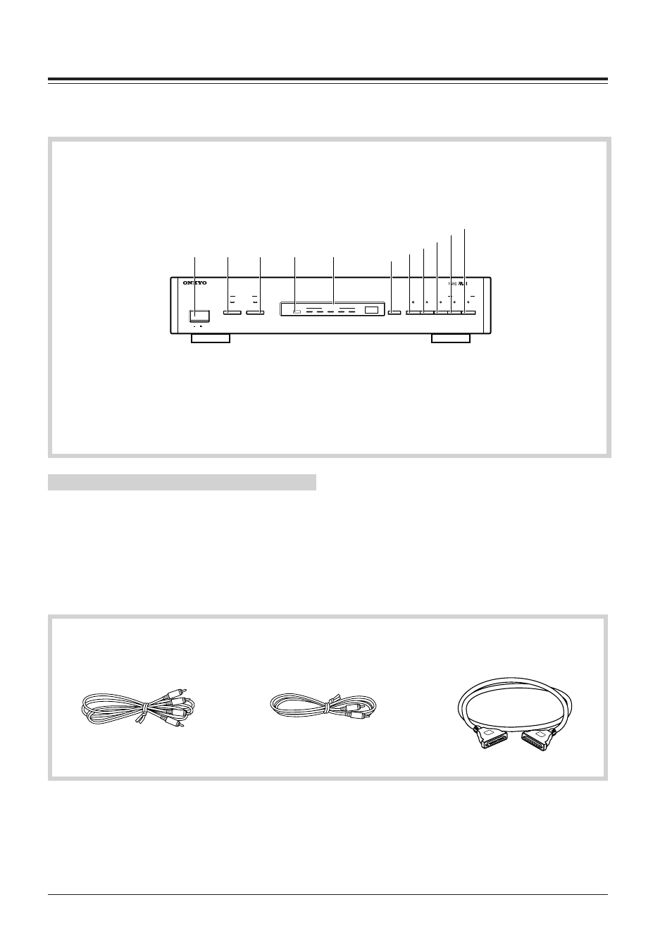 Control positions and names, Front panel, Supplied accessories | Onkyo ED-901 User Manual | Page 7 / 16