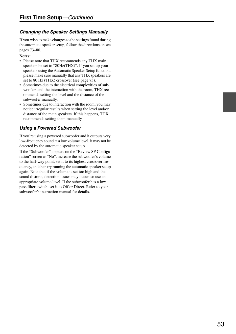 First time setup —continued | Onkyo TX-SA706 User Manual | Page 53 / 120