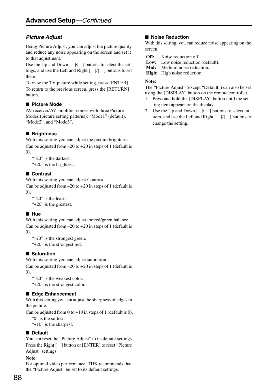 Advanced setup —continued | Onkyo TX-SA706 User Manual | Page 88 / 120