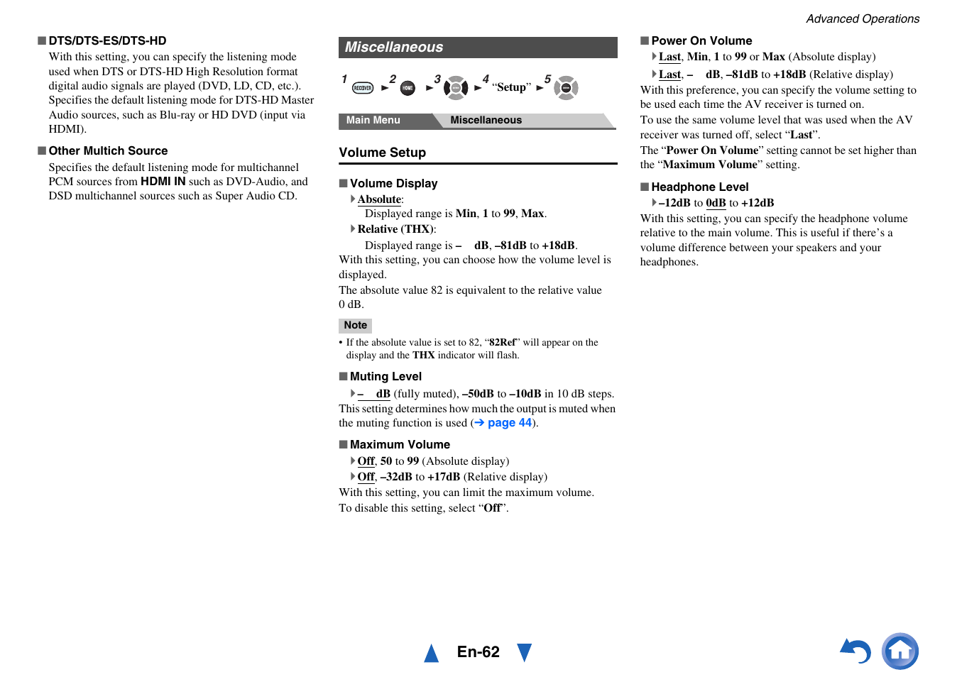 Miscellaneous, En-62 | Onkyo AV RECEIVER HT-RC470 User Manual | Page 62 / 144