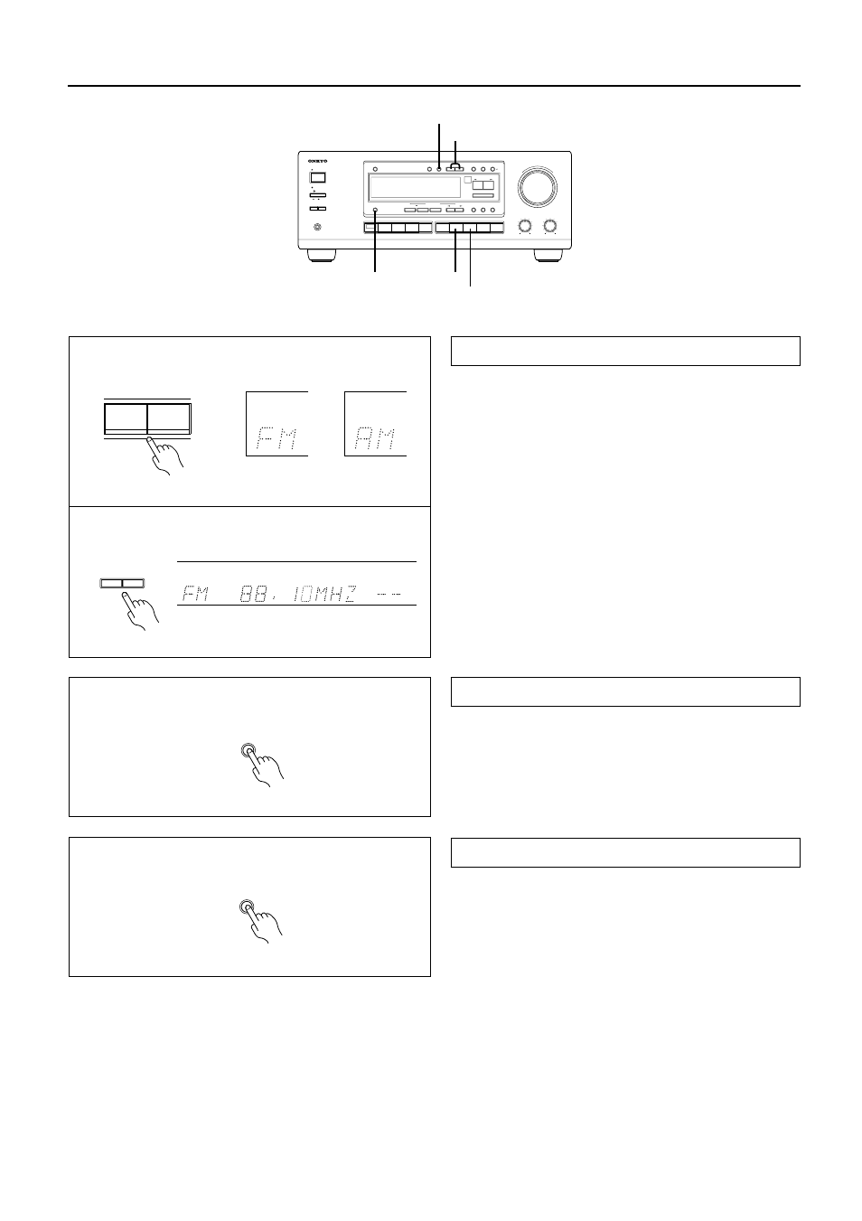 Tuning in a radio station | Onkyo TX-DS575x User Manual | Page 24 / 44